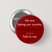 We verliezen ons land ronde button 5,7 cm (Voorkant /achterkant)