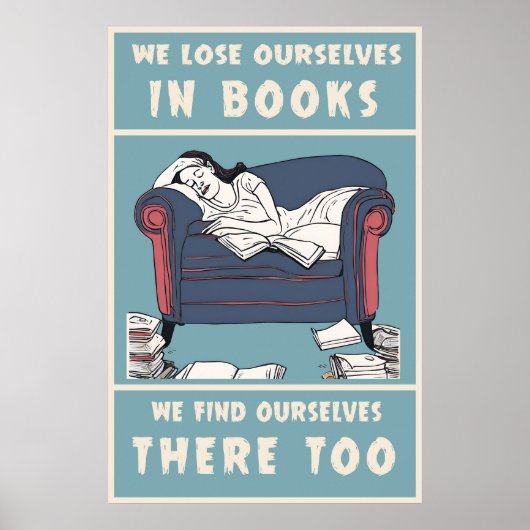 We verliezen onszelf in boeken Poster (Voorkant)