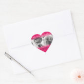 We verloofden roze harten foto boog verloving hart sticker (Envelop)