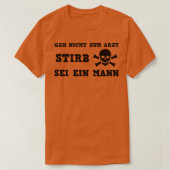 WE VERMIJDEN HET ZIEKENHUIS STERVEN BE EEN MAN 2 T-SHIRT (Design voorkant)