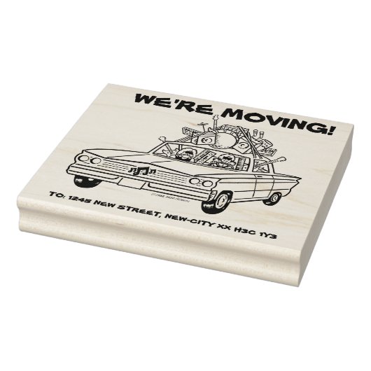 We verplaatsen 4 x 5 inch Rubber Stamp Rubberstempel (Stempel)