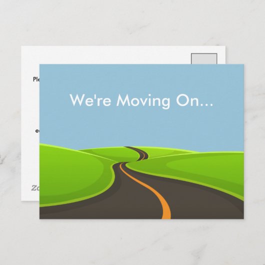 We verplaatsen aangepaste adreswijziging aankondigingskaart (Voorkant / Achterkant)