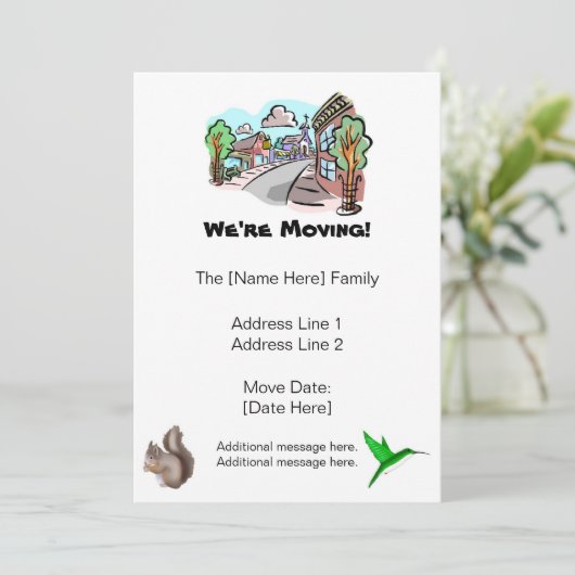 We verplaatsen aankondigingen (Staand voorkant)