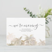 We verplaatsen Adres Palm Trees verplaatst Aankondiging (Staand voorkant)