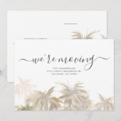 We verplaatsen Adres Palm Trees verplaatst Aankondiging (Voorkant / Achterkant)