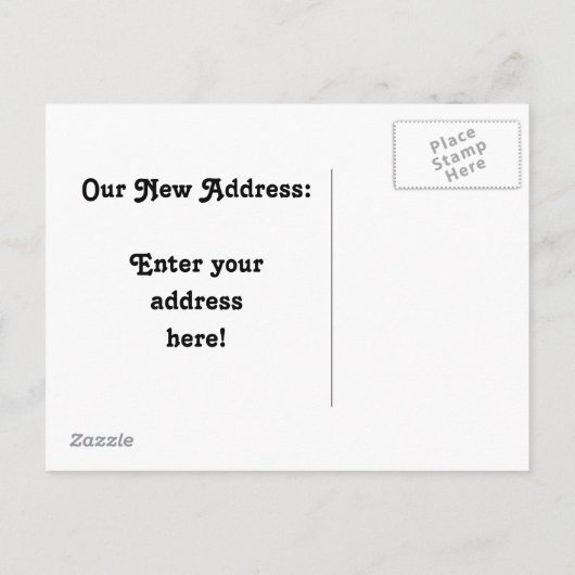 We verplaatsen Cat Aankondigingskaart (Achterkant)