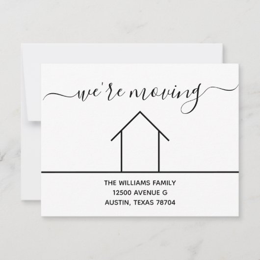 We verplaatsen Chic Change of Address New Home Kaart (Voorkant)