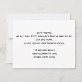 We verplaatsen Chic Change of Address New Home Kaart (Achterkant)