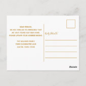 We verplaatsen Chic Gold Change of Address New Hom Briefkaart (Achterkant)