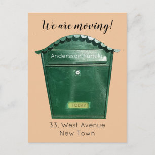 We verplaatsen de groene aangepaste mailboxtekst briefkaart