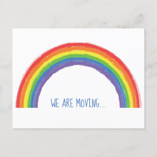 We verplaatsen de regenboogwijziging van het adres briefkaart