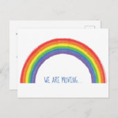 We verplaatsen de regenboogwijziging van het adres briefkaart (Voorkant / Achterkant)