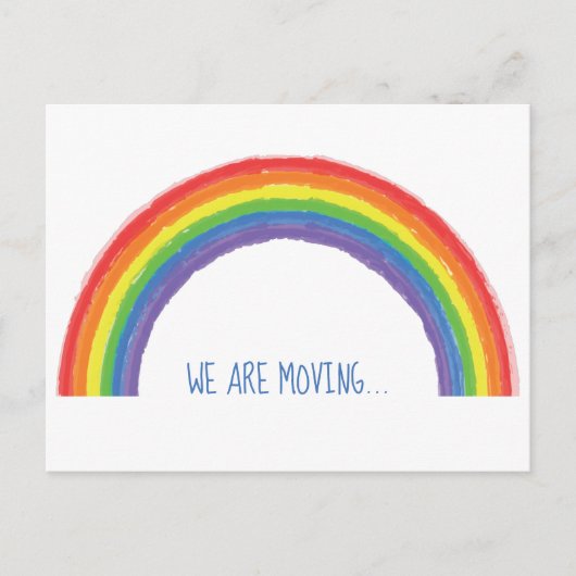 We verplaatsen de regenboogwijziging van het adres briefkaart (Voorkant)