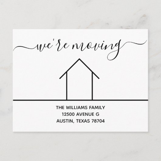 We verplaatsen de rendieverandering van Adres Nieu Briefkaart (Voorkant)