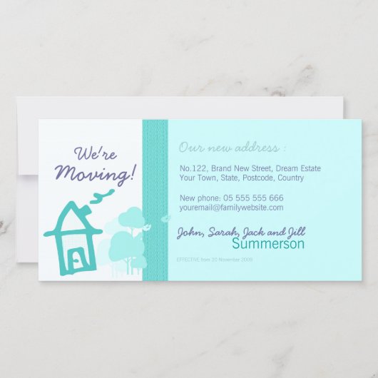 We verplaatsen een lichte fotokaart aankondiging (Voorkant)