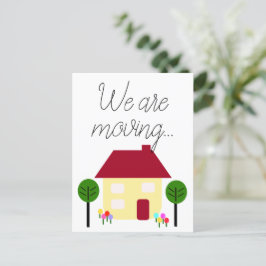 We verplaatsen een nieuw adres aankondigingskaart