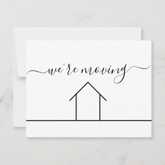 We verplaatsen eenvoudige, moderne adreswijziging kaart (Voorkant)