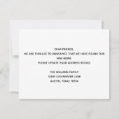 We verplaatsen eenvoudige, moderne adreswijziging kaart (Achterkant)