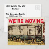 We verplaatsen grappige adreswijziging Briefkaart (Voorkant / Achterkant)