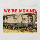 We verplaatsen grappige adreswijziging Briefkaart (Voorkant)