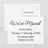 We verplaatsen Handgeschreven kalligrafie Nieuw ad Briefkaart (Voorkant / Achterkant)