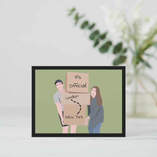 We verplaatsen het aankondigings-Briefkaart Briefkaart (Staand voorkant)