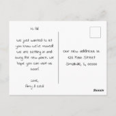 We verplaatsen het aankondigings-Briefkaart Briefkaart (Achterkant)