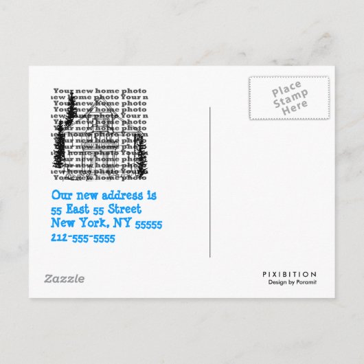 We verplaatsen het Briefkaart (Achterkant)