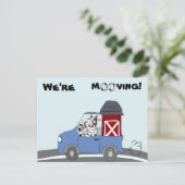 We verplaatsen het Koe Briefkaart (Staand voorkant)