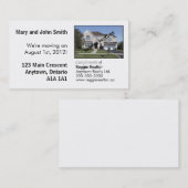 We verplaatsen kaarten visitekaartje (Voorkant / Achterkant)