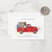 We verplaatsen Loaded Red Truck-wijziging van adre Notitiekaartje (Voorkant / Achterkant in situ)