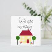 We verplaatsen nieuw adres bewerkbaar aankondiging (Staand voorkant)