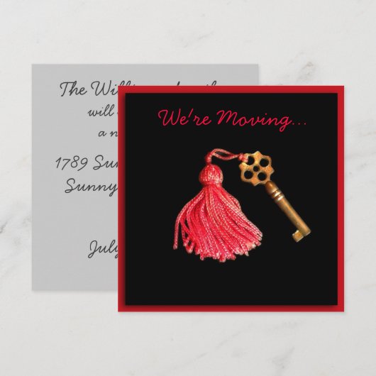 We verplaatsen nieuwe adreskaart aankondiging (Voorkant / Achterkant)