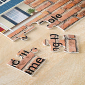 We verplaatsen nieuwe huisverrassing legpuzzel (Zijkant)