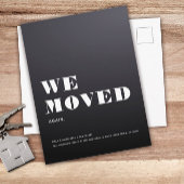 WE VERPLAATSEN ONS EENVOUDIG, modern, minimalistis Aankondigingskaart