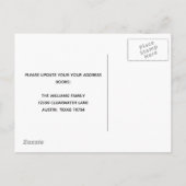 We verplaatsen ons naar huis Adres wijzigen Schatt Aankondigingskaart (Achterkant)