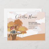 We verplaatsen onze nieuwe adreswijziging voor thu briefkaart (Voorkant / Achterkant)