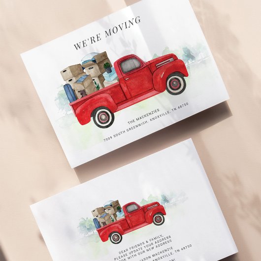 We verplaatsen  Red Truck Change of Address