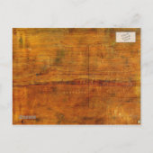 We verplaatsen retro verhuiswagen van Old Wood Aankondigingskaart (Achterkant)