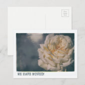 We verplaatsen Retro Yellow Rose Floral Rozen Aankondigingskaart (Voorkant / Achterkant)