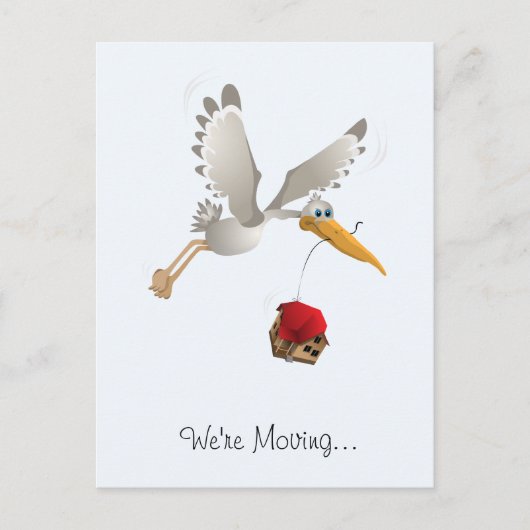 We verplaatsen Stork! Aankondigingskaart (Voorkant)