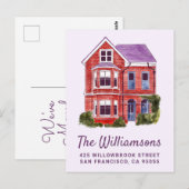 WE VERPLAATSEN | WATERVERF BRIEFKAART (Voorkant / Achterkant)