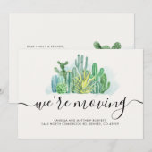 We verplaatsen Waterverf Cacti-adreswijziging (Voorkant / Achterkant)