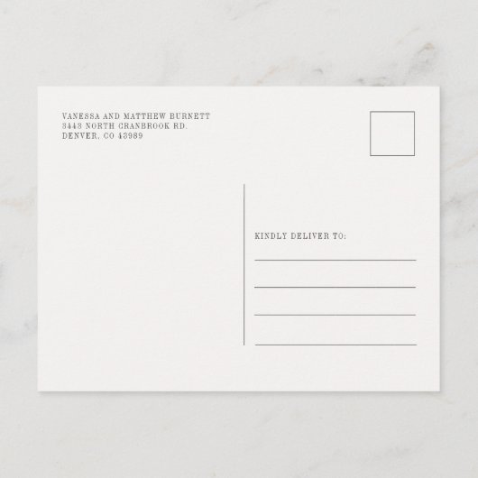 We verplaatsen Waterverf Cacti-adreswijziging Aankondigingskaart (Achterkant)