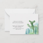 We verplaatsen Waterverf Cacti-adreswijzigingsnoti Notitiekaartje (Achterkant)