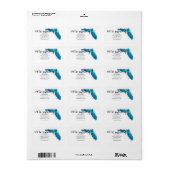 We verplaatsen Waterverf Florida Etiket (Full Sheet)