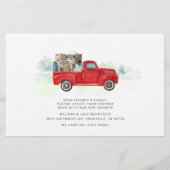 We verplaatsen Waterverf Red Truck Address Change Briefpapier (Achterkant)