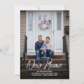 We verplaatsten New Home Typogrtpahy Family Photo  Aankondiging (Voorkant)