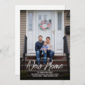 We verplaatsten New Home Typogrtpahy Family Photo  Aankondiging (Voorkant / Achterkant)