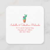 We verplaatsten rode deuren zuidwestelijk potcactu vierkante visitekaartje (Achterkant)